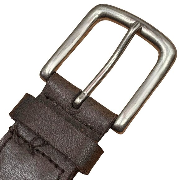 VTG 90s PREPPY GRUNGE ACADEMIA Braided Brown Leather Belt UNISEX Men’s 42” - Picture 5 of 6